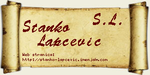 Stanko Lapčević vizit kartica